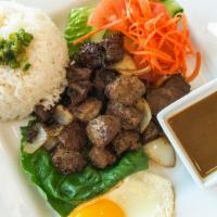 Grilled Beef Skewers · Two to an order.