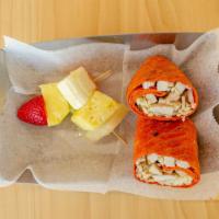 Kid’S Border Burrito · Grilled chicken and cheese. Served with a side of fruit.