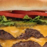 Big Double Cheeseburger  · Big version. 2/3-pound burger topped with your choice of toppings.