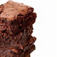 Brownie · Freshly baked brownie with two flavor options.