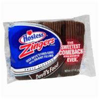 Hostess Zingers Iced Cakes With Creamy Filling Devil'S Food · 3.81 oz