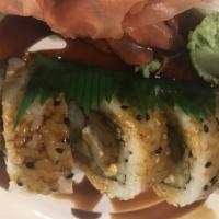 Shrimp Tempura Roll · Shrimp tempura, crab cucumber and cream cheese.