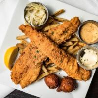 Fish & Chips · Norfolk's Fish and Chips with a southern twist. Lightly breaded and deep-fried catfish, with...