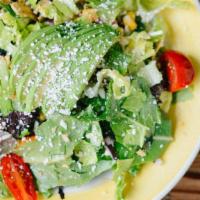 Mexicali Blues Salad · Gluten free. Eat fit. Romaine, spring mix, avocado, black bean, corn, tomato, red onion, cil...