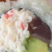 Metairie Roll · Tuna , snow crab, avocado, eel sauce.