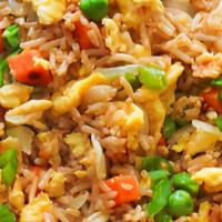 Simple Egg Fried Rice  · Sometime we just want simple . So why not ?
peas and carrot , jasmine rice and egg . Topping...