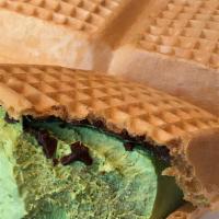 Monaka Matcha  · Ice cream wafer