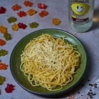 Kids Pasta Butter & Cheese · Homemade pasta, butter with parmesan cheese