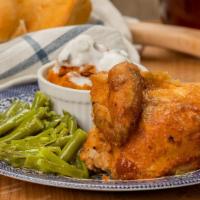 Herb-Roasted Chicken Breast · Tender, bone-in chicken breast that is full of flavor after being seasoned with a special bl...