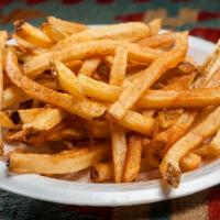 Side Fries · Fresh Idaho potatoes, hand-cut daily, double fried and seasoned