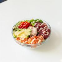 King Loa Bowl · Our premier Poke Bowl. Two scoops of tuna plus two scoops of salmon over a bed of white rice...