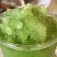 Frozen Mint Lemonade · Fresh lemon/lime juice blended with mint and simple syrup.