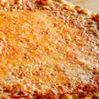 Cheese Pie · Fresh milled tomato sauce and Grande mozzarella.