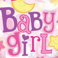 Baby Girl Mylar Balloon · 6 Mylar and 3 Latex 18