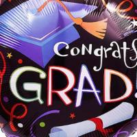 Graduation Mylar Balloon · 6 Mylar and 3 Latex 18