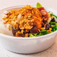 Honolulu · Marinated tuna, sweet onion, seaweed salad, masago (gluten-free), green onion, oog sauce (gl...