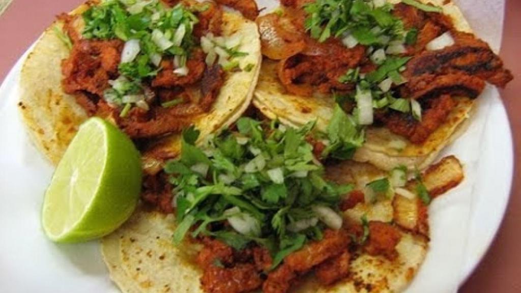 Tacos Supreme (1) · Choice of meat prepared with onions, cilantro, lettuce, cheese, and tomatoes.