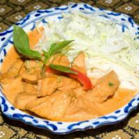 Panang Curry · Popular item. Rich, thick and tasty curry served with lettuce, fresh kaffir lime leaves and ...