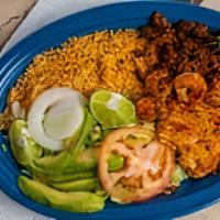 Chicken With Sombrero · Grilled chicken breast, shrimp, and Mexican sausage.