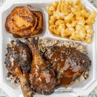 Jerk Chicken · The meal serve with 3 sides