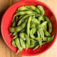 Saigon Edamame · Steamed soybeans mixed with basil, sea salt and peppers.