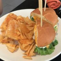 Southern Fried Fish Sandwich  · Fried Basa, with Chow Chow remoulade, Lettuce, tomato, and pickle on White bread.