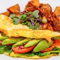 Build Your Own Omelette  · 3 eggs omelette  with your choice of cheese. Served with breakfast potatoes.