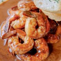 Bbq Shrimp Plate · Peeled, tail-on gulf shrimp, served in traditional New Orleans style with butter, garlic, ro...