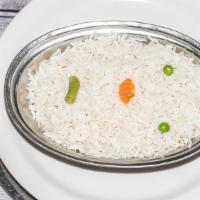 Rice · Long grain basmati rice.