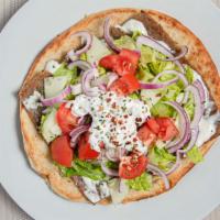 Gyros · Chicken or beef traditional gyros. Served with lettuce, tomato, onions, and tzatziki sauce o...