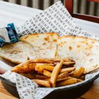 Cheese Quesadilla · Served with fries and junior drink..