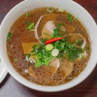 Pho Combo (Pho Dac Biet) · Well done Brisket, Well done flank, Round Steak and Beef Meatballs