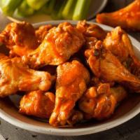 Wingman Combo 18 Traditional Wings · 18 Bone-In Wings, (2)16oz. drinks, and 1 Large fresh-cut fries. Serve with ranch or Blue che...