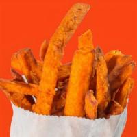 Sweet Potato Fries · Your vegetables never tasted so good! Comes with our signature, house-made praline sauce.