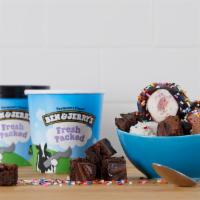 Sundae Kit For 3-4 People · Select any two fresh packed pints and three toppings to create your own sundae!