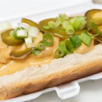Voodoo Dog · all beef hotdog
voodoo cheese (spicy creole cheese sauce)
Gulf Shrimp
green onions & jalepenos