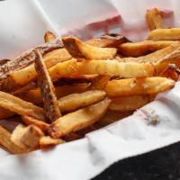 Fresh Cut Seasoned Fries · Fresh cut fries topped with house seasoning.