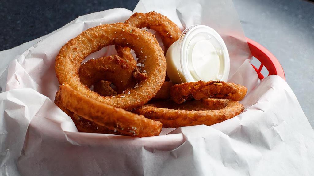 Onion Rings · Served with tzatziki sauce.
