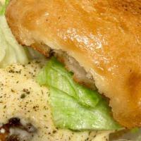 Two Cheese Burger · 1 (9 oz.) Beef patty, feta and mozzarella cheese, lettuce, tomato, red onion, and homemade t...