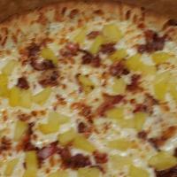 Hawaiian Pizza (Small) · Our Hawaiian pizza is topped with bacon ham, mozzarella, pineapple, pizza sauce. Sheet and 1...