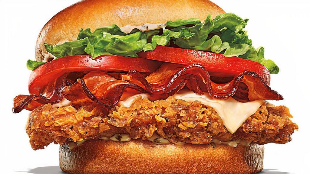 Bacon And Swiss Cheese Royal Crispy Chicken Sandwich · 