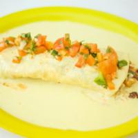 Burrito San Jose · A ten inch burrito stuffed with grilled chicken and chorizo, rice, beans, and pico de gallo....