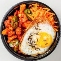 Hot Junt · Spicy. Spicy crispy fried chicken with ramen noodles in a spicy chili sauce topped with fres...