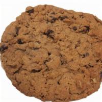 Oatmeal Raisin Cookie · Oatmeal cookie with raisins and spices. Just one jumbo cookie is roughly 3 servings and stil...