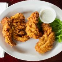 Chicken Tenders · Lightly battered and deep fried - regular or buffalo.
