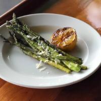 Hickory Grilled Asparagus · sprinkled with Parmesan