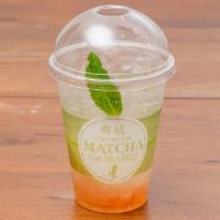 Grapefruit Ade (16Oz) · Chunky Grapefruit Purée, Lemon juice and Sparkling water, TOPPED with Lemon and Mint leaf (C...