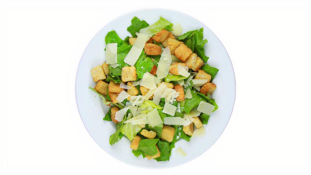 Caesar Salad · Italian classic recipe with crisp romaine lettuce, parmesan cheese and crunchy croutons