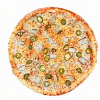 Spicy Mexicano Pizza · Dive into double beef and jalapenos, baked beneath sharp cheddar cheese and diced tomatoes.
