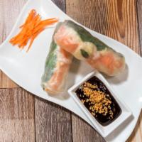 Fresh Basil Roll · Basil, lettuce, bean sprout, and carrots wrapped in rice paper served with sweet chili peanu...